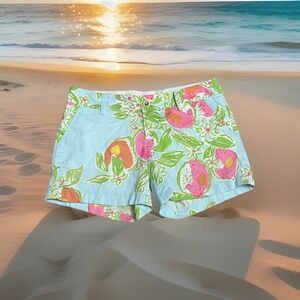 Lilly Pulitzer Sz 6 Callahan Tropical Shorts EUC Pink Green Blue Orange Yellow